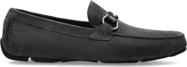Suede Loafers Front, , - Grey