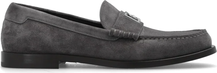 Suede Loafers, , - Grey