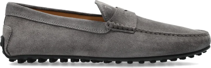 Suede Loafers, , - Grey