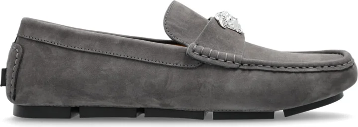 Suede Loafers, , - Grey