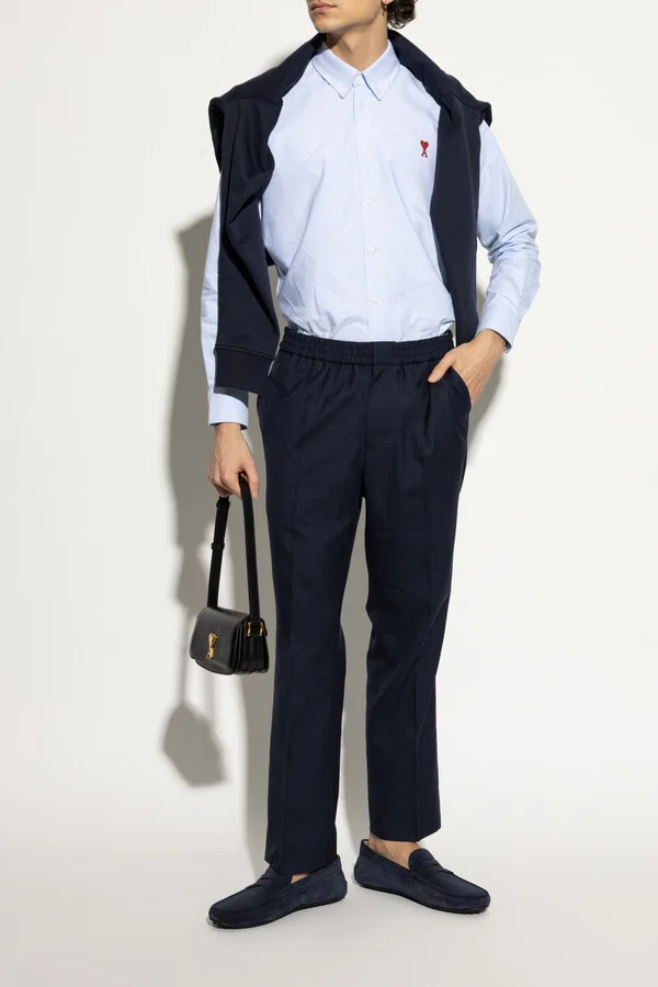 Suede Loafers, , Navy - Blue - Image 2