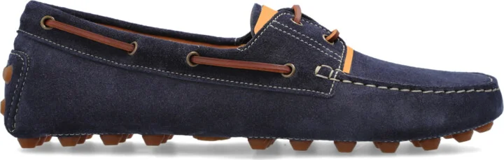 Suede Loafers, , Navy - Blue
