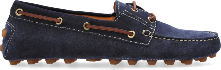 Suede Loafers, , Navy - Blue