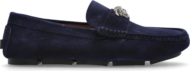 Suede Loafers, , Navy - Blue