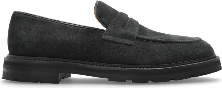 Suede Loafers, , Navy - Blue