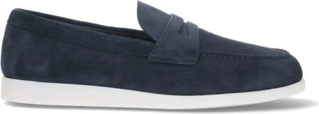 Suede Loafers - Navy
