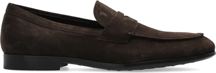 Suede Loafers Shoes, , - Brown