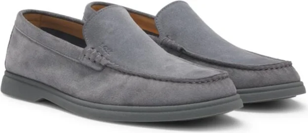Suede loafers with contrast outsole