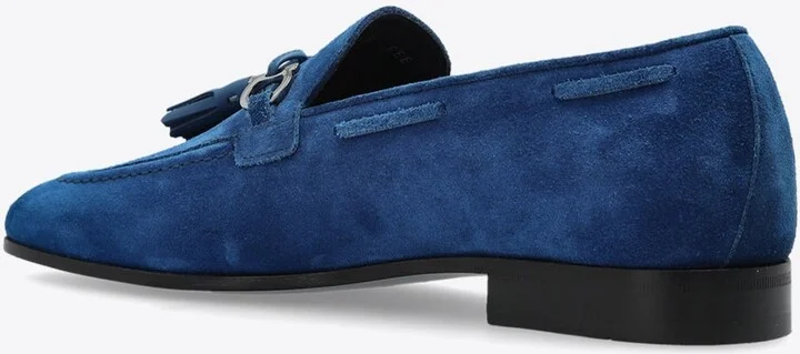 Suede Loafers with Gancini Tassels - Image 2