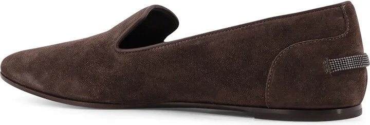 Suede Loafers With Monili Detail - Image 3