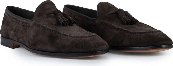 Suede Loafers With Tassels - Image 4