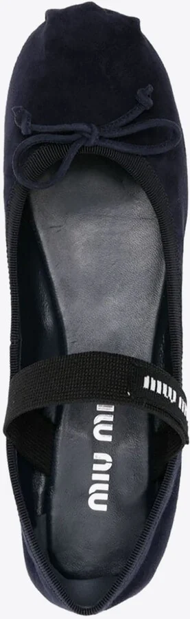 Suede Logo Ballet Flats - Image 3