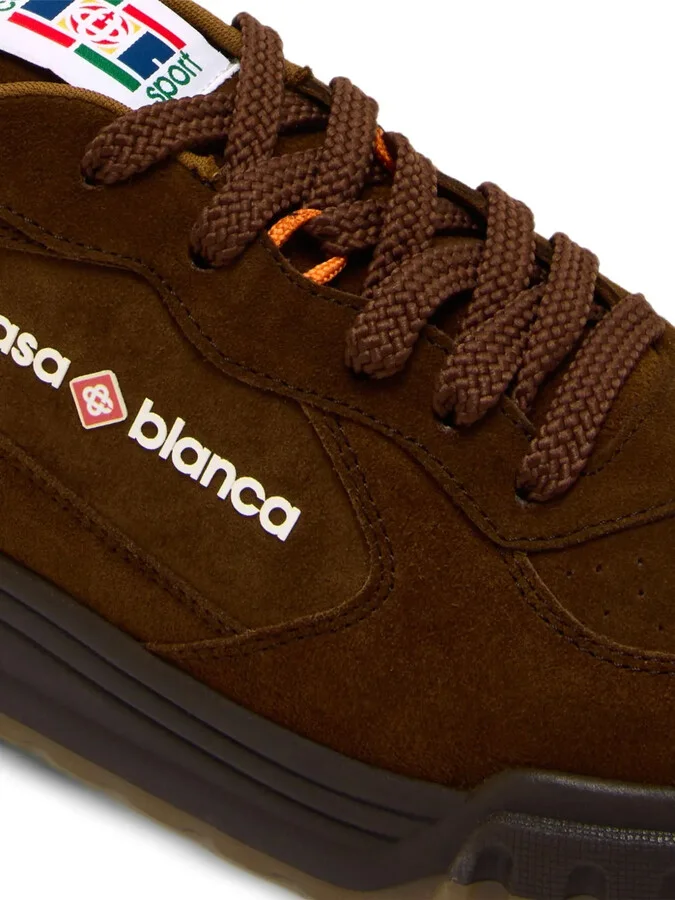 Suede Logo Court Sneakers - Image 3
