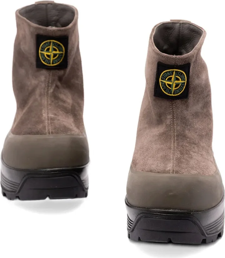 Suede Logo-Patch Boots - Image 3