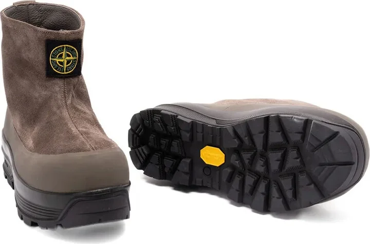 Suede Logo-Patch Boots - Image 4