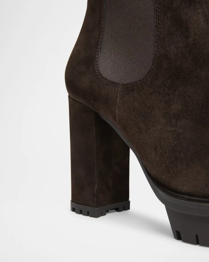 Suede Lug-Sole Booties - Image 6