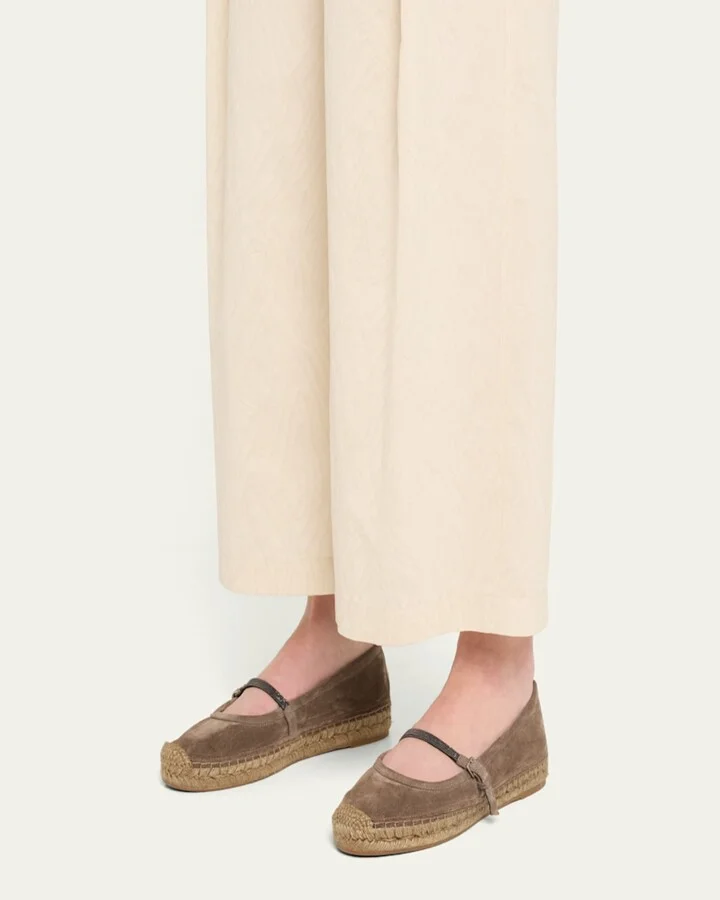 Suede Mary Jane Espadrilles - Image 4