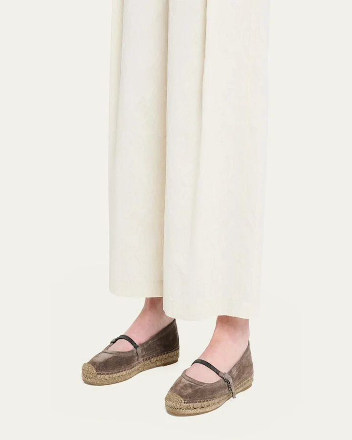 Suede Mary Jane Espadrilles - Image 7