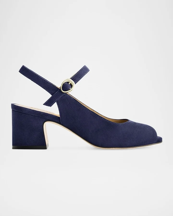 Dark Navy Kid Suede