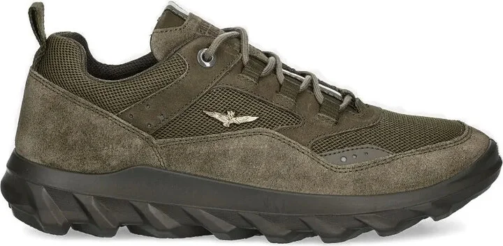 Suede Mesh Low-Top Sneakers
