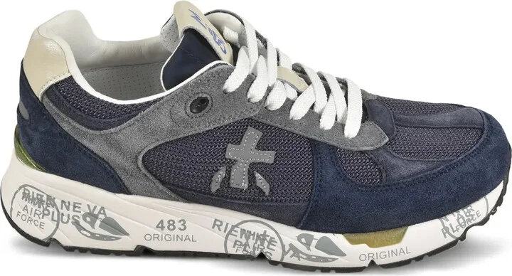 Suede-Mesh Sneakers