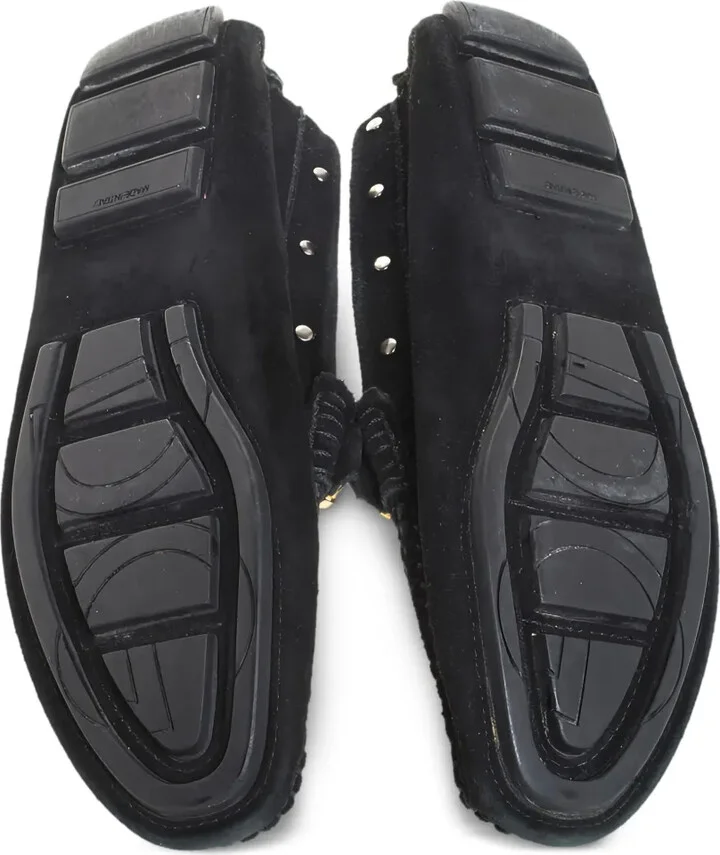 Suede Metal Detail Loafers - Image 3