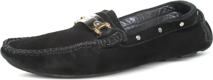 Suede Metal Detail Loafers - Image 4
