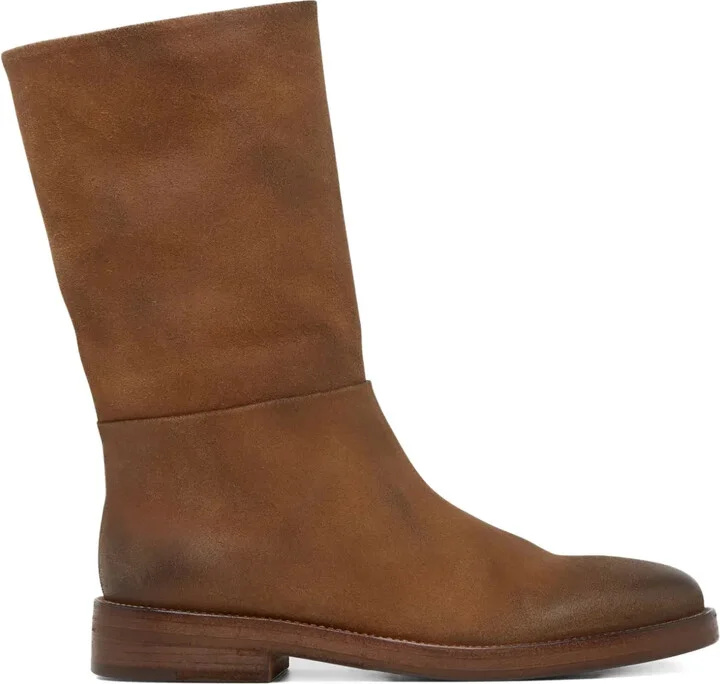 Suede Mid-Calf Boots