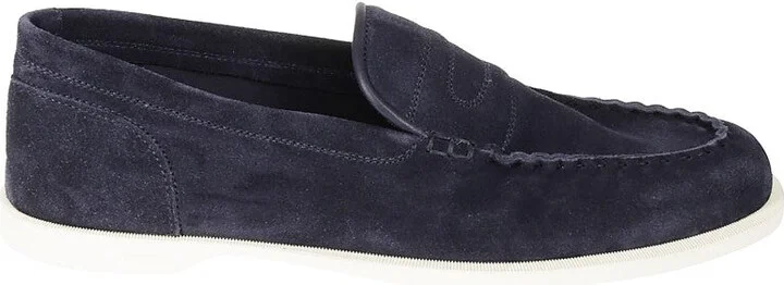 Suede Moccasin With Flexi Sole And Silhouette