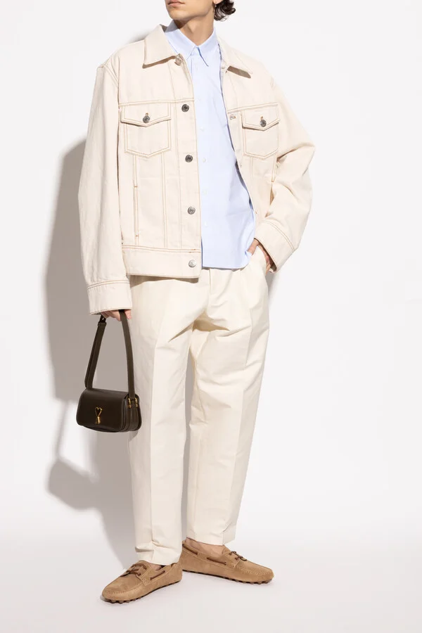 Suede Moccasins, , - Beige - Image 2