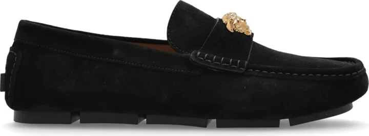Suede Moccasins, , - Black