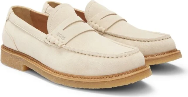 Suede moccasins with crepe outsole