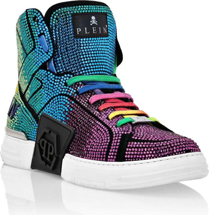 Suede Money Kicks Hi-Top Crystal