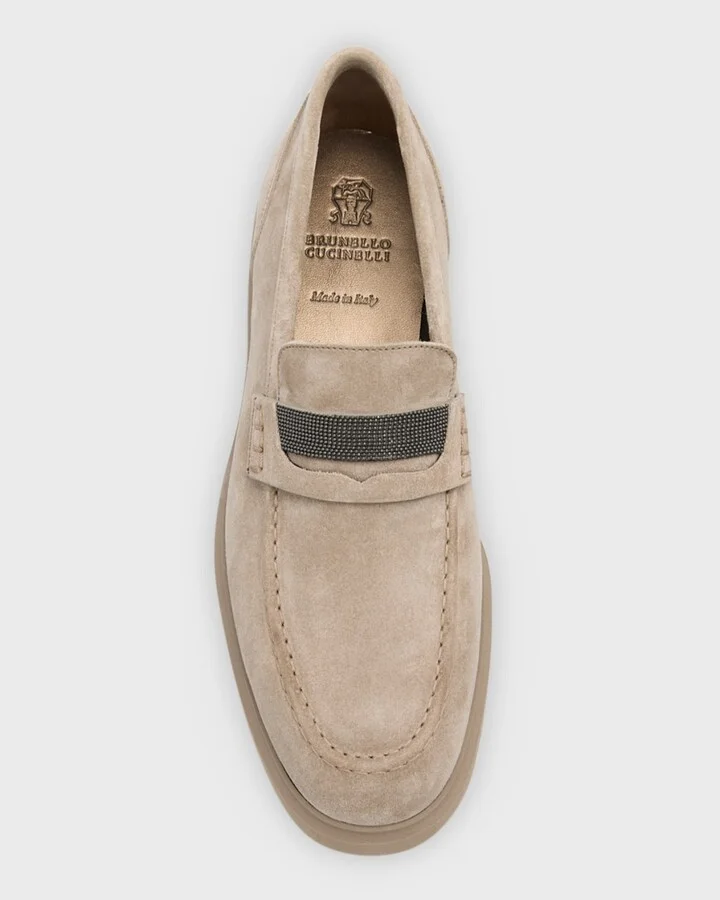 Suede Monili Casual Loafers - Image 3