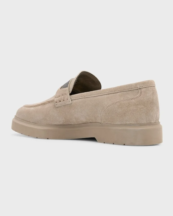 Suede Monili Casual Loafers - Image 4