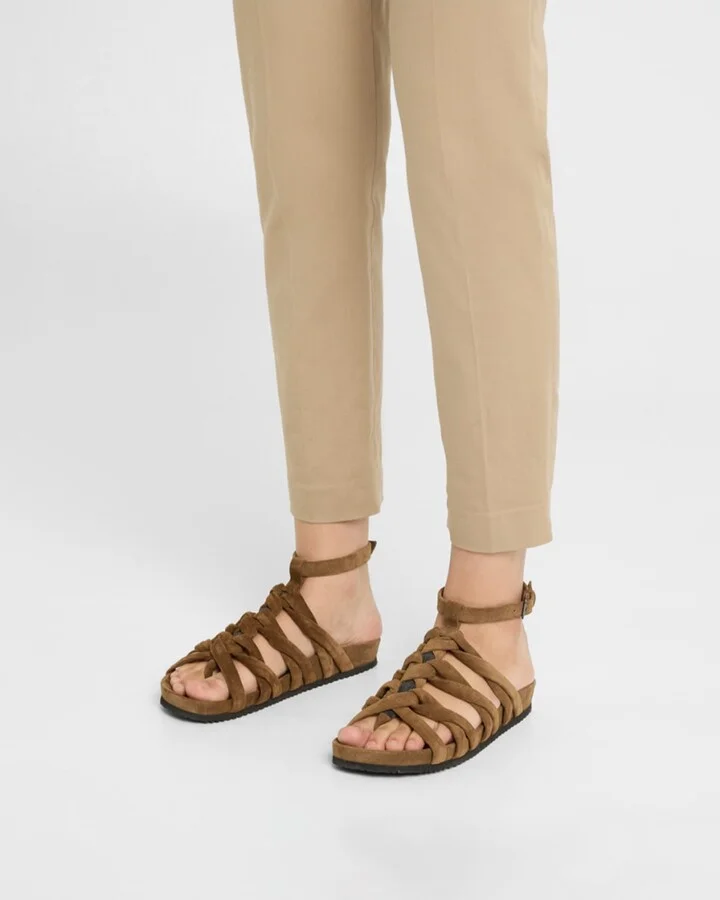 Suede Monili Gladiator Sandals - Image 3