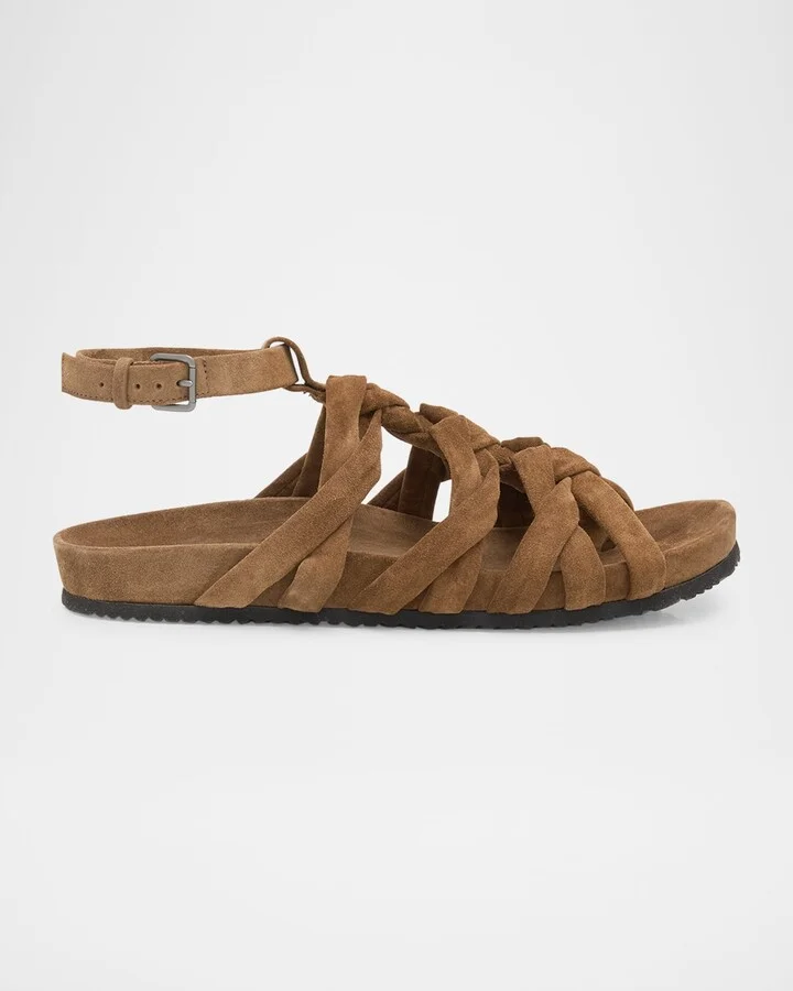 Suede Monili Gladiator Sandals
