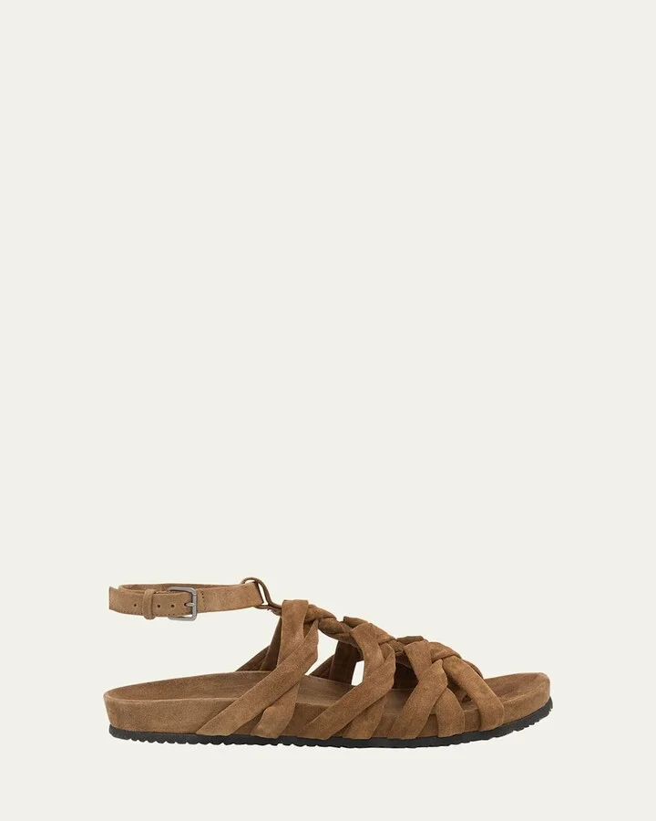 Suede Monili Gladiator Sandals