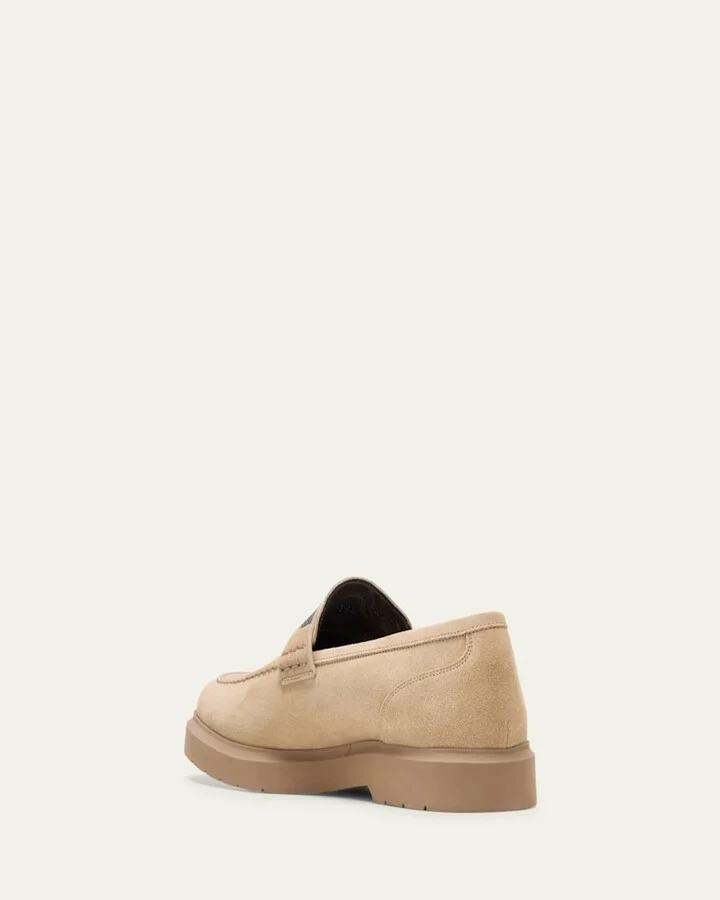 Suede Monili Penny Loafers - Image 6