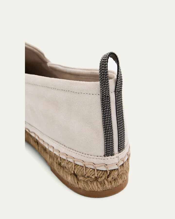Suede Monili Slip-On Espadrilles - Image 8