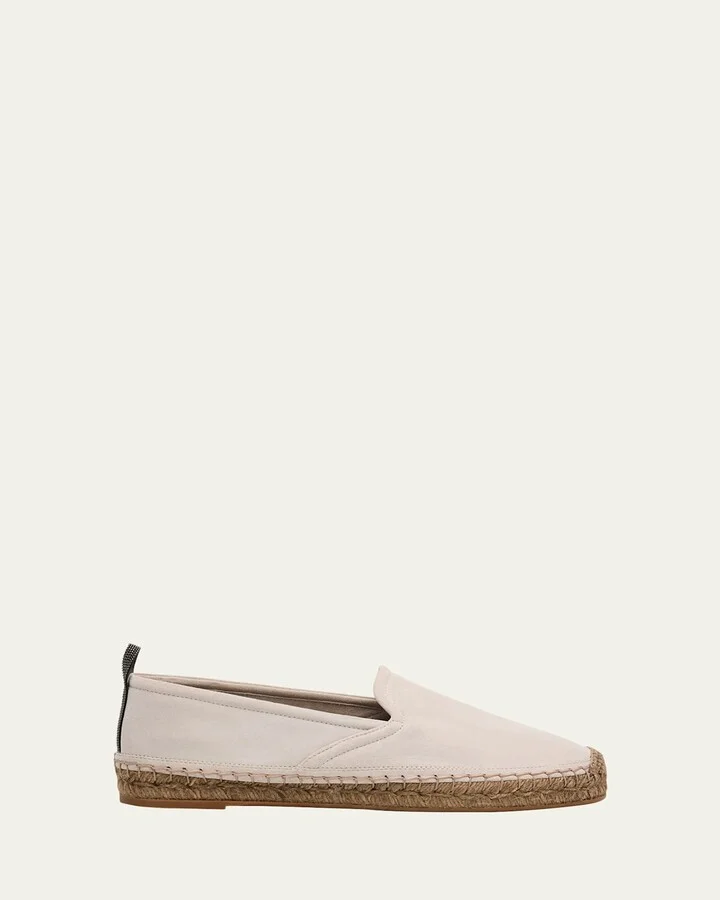 Suede Monili Slip-On Espadrilles