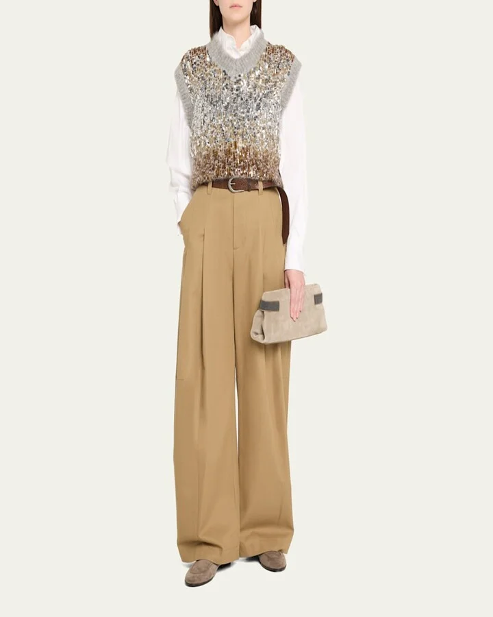 Suede Monili Strap Loafer Mules - Image 7