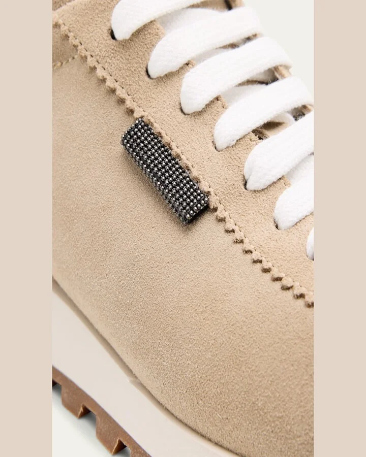 Suede Monili-Tab Runner Sneakers - Image 2