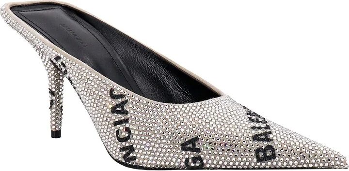 Suede Mule With All-over Rhinestones - Image 2