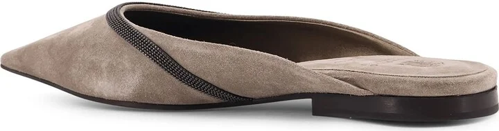 Suede Mule With Monili Detail - Image 3