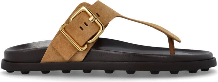 Suede Mules, , - Beige