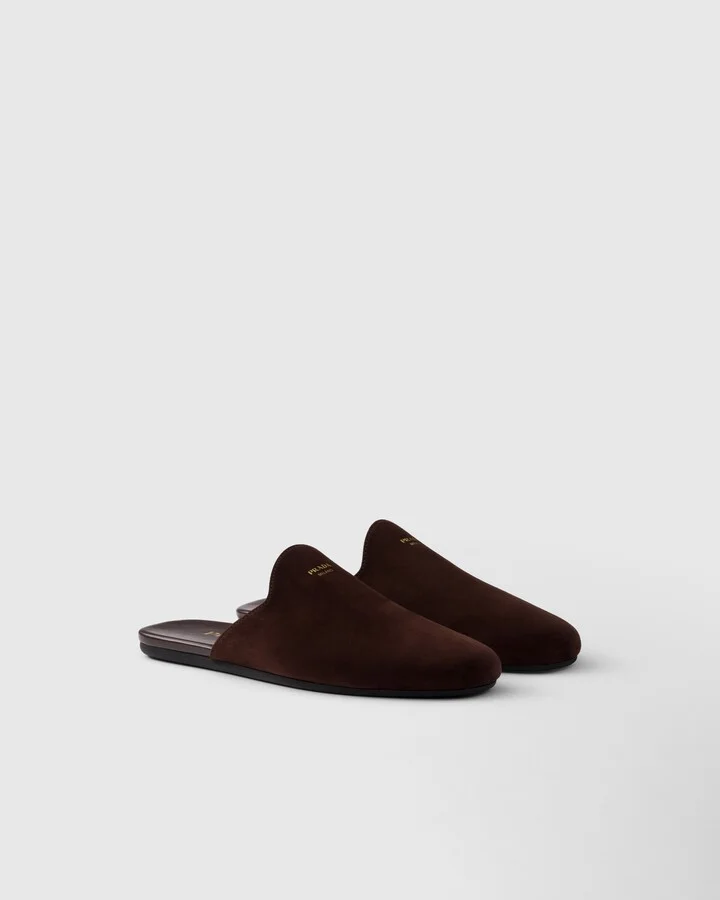 Suede mules