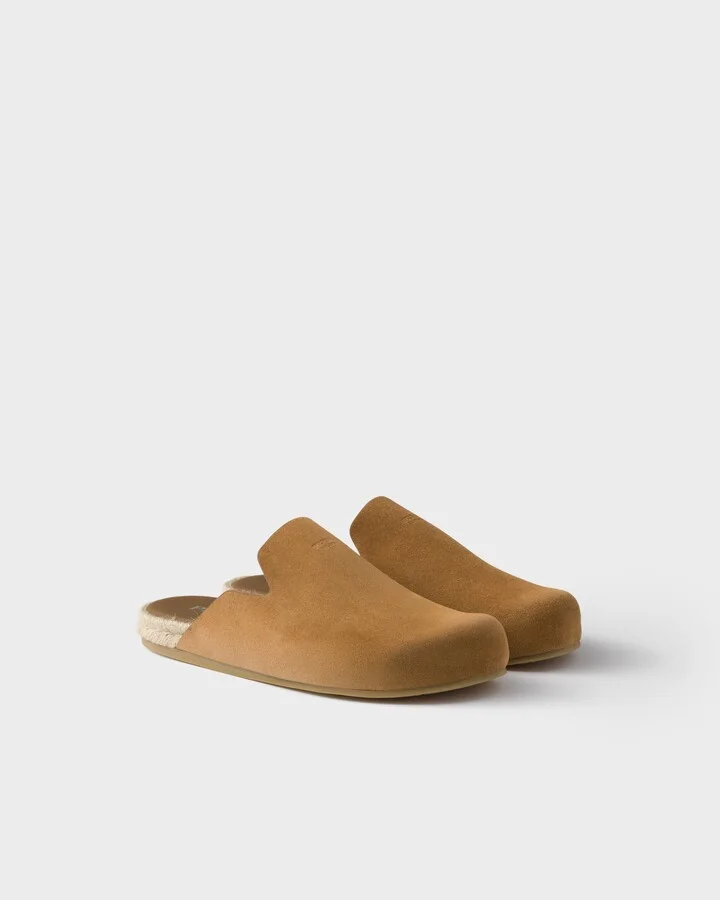 Suede mules