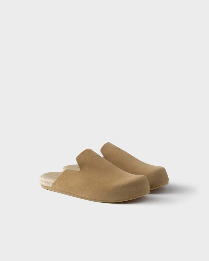 Suede mules