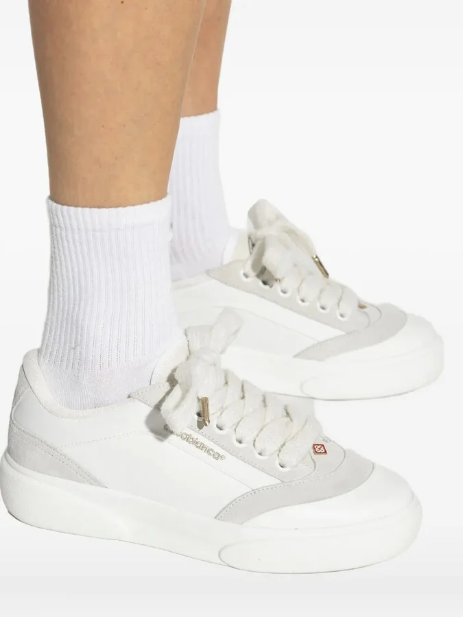 Suede-Panel Lace-Up Sneakers - Image 5